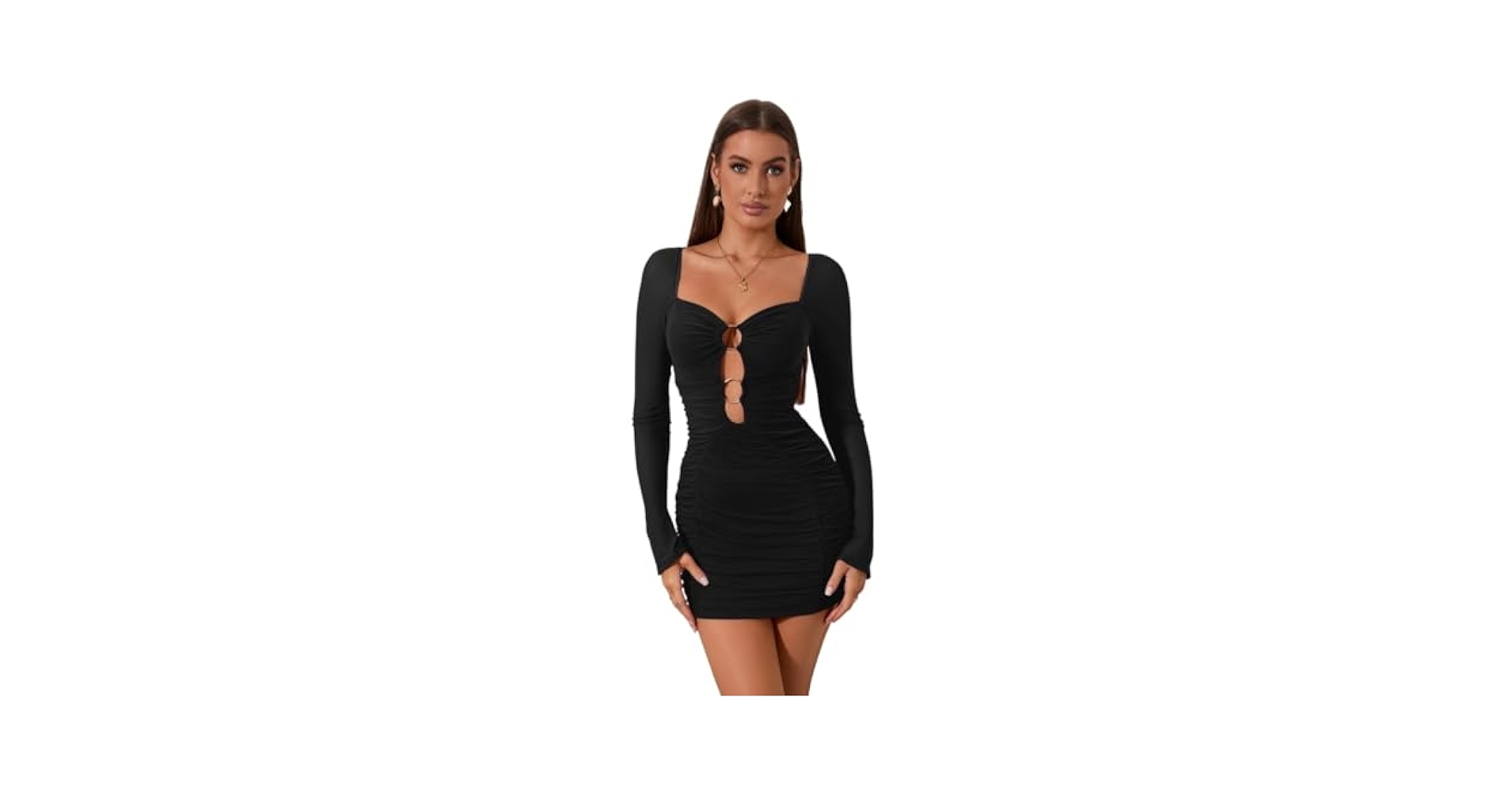 Amazon.com: METOES Women's 2024 Long Sleeve Mini Short Dress